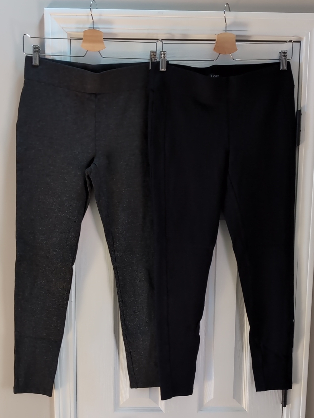 Loft Women’s Ponte Knit Pull-On Pants - Black & Charcoal Medium Tall